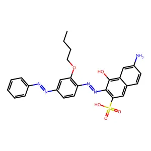 2-naphthalenesulfonic Acid, 6-amino-3-((2-butoxy-4-(phenylazo)phenyl)azo)-4-hydroxy- structure