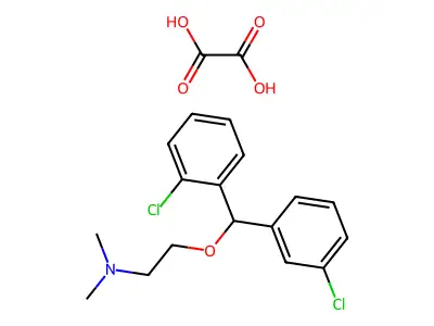 N,N-Dimethyl-2-(2,3'-dichlorobenzhydryloxy)ethylamine oxalate structure