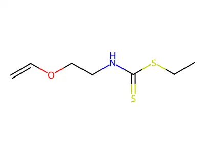 Carbamodithioic acid, (2-(ethenyloxy)ethyl)-, ethyl ester structure