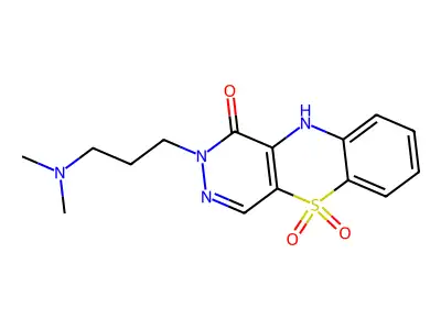 1H-Pyridazino(4,5-b)(1,4)benzothiazin-1-one, 2,10-dihydro-2-(3-(dimethylamino)propyl)-, 5,5-dioxide structure
