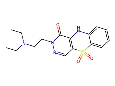 1H-Pyridazino(4,5-b)(1,4)benzothiazin-1-one, 2,10-dihydro-2-(2-(diethylamino)ethyl)-, 5,5-dioxide structure