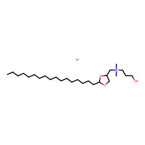 (2-Heptadecyl-1,3-dioxolan-4-yl)methyl-(3-hydroxypropyl)-dimethyl-ammonium structure