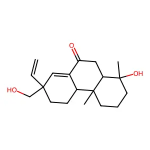 9(1H)-Phenanthrenone,7-ethenyl-2,3,4,4a,4b,5,6,7,10,10a-decahydro-1-hydroxy-7-(hydroxymethyl)-1,4a-dimethyl-, (1S-(1alpha.4aalpha,4bbeta,7alpha,10abeta))- structure