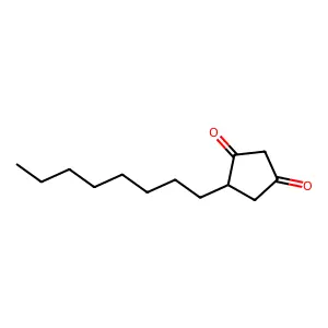 4-Octylcyclopentane-1,3-dione structure