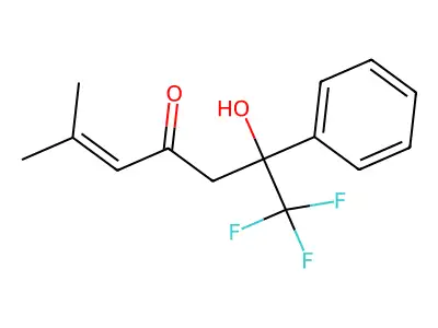 7,7,7-Trifluoro-6-hydroxy-2-methyl-6-phenyl-2-hepten-4-one structure