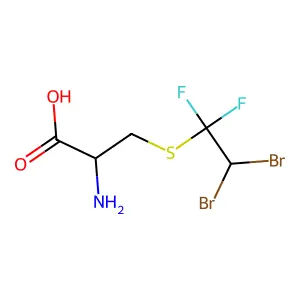 S-(2,2-Dibromo-1,1-difluoroethyl)-L-cysteine structure