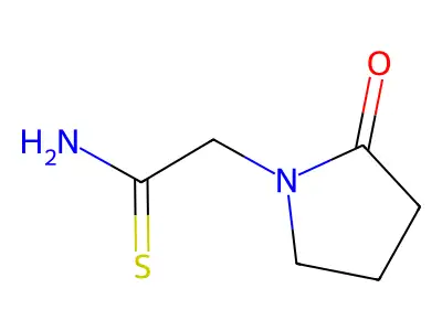1-Pyrrolidineethanethioamide, 2-oxo- structure