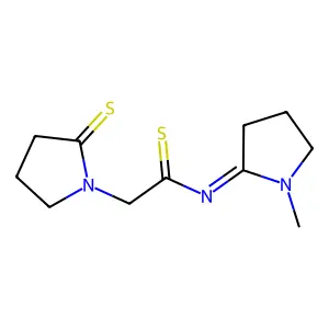 N-(1-Methyl-2-pyrrolidinylidene)-2-thioxo-1-pyrrolidineethanethioamide structure