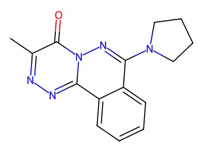 4H-(1,2,4)Triazino(3,4-a)phthalazin-4-one, 3-methyl-7-(1-pyrrolidinyl)- structure