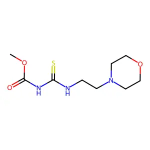 Methyl {[2-(4-morpholinyl)ethyl]amino}carbothioylcarbamate structure