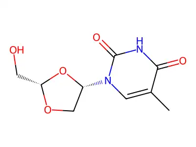 (+)-L-beta-DioxalaneT structure