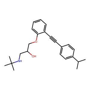 2-Propanol, 1-((1,1-dimethylethyl)amino)-3-(2-((4-(1-methylethyl)phenyl)ethynyl)phenoxy)- structure
