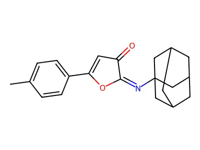 5-(4-Methylphenyl)-2-(tricyclo(3.3.1.1(sup 3,7))dec-1-ylimino)-3(2H)-furanone structure