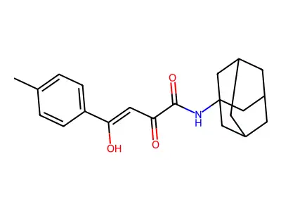 (Z)-N-(1-Adamantyl)-4-hydroxy-4-(4-methylphenyl)-2-oxobut-3-enamide structure