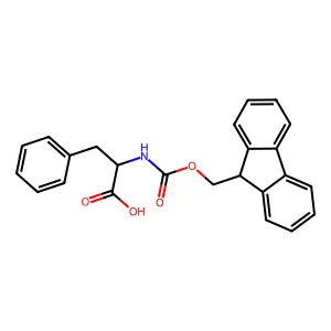 N-[(9H-fluoren-9-ylmethoxy)carbonyl]-3-phenyl-L-alanine structure