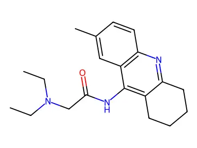 Acetamide, 2-(diethylamino)-N-(1,2,3,4-tetrahydro-7-methyl-9-acridinyl)- structure