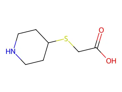 2-(Piperidin-4-ylsulfanyl)acetic acid structure