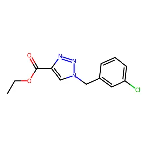 ethyl 1-(3-chlorobenzyl)-1H-1,2,3-triazole-4-carboxylate structure