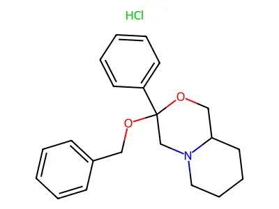 Pyrido(2,1-c)(1,4)oxazine, octahydro-3-phenyl-3-(phenylmethoxy)-, hydrochloride structure