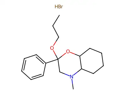 2H-1,4-Benzoxazine, octahydro-4-methyl-2-phenyl-2-propoxy-, hydrobromide structure