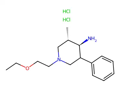 4-Piperidinamine, 1-(2-ethoxyethyl)-3-methyl-N-phenyl-, dihydrochloride, trans- structure