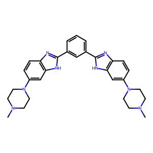 2,2'-(1,3-Phenylene)bis(5-(4-methyl-1-piperazinyl)-1H-benzimidazole structure