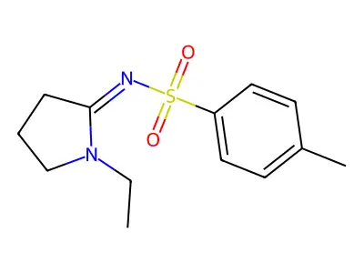 Benzenesulfonamide,N-(1-ethyl-2-pyrrolidinylidene)-4-methyl- structure