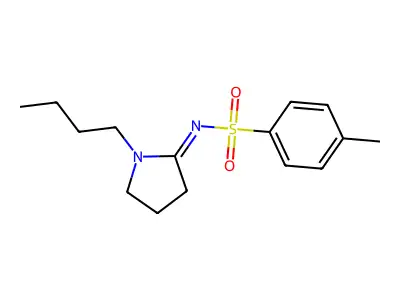 Benzenesulfonamide,N-(1-butyl-2-pyrrolidinylidene)-4-methyl- structure