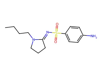 Benzenesulfonamide,4-amino-N-(1-butyl-2-pyrrolidinylidene)- structure