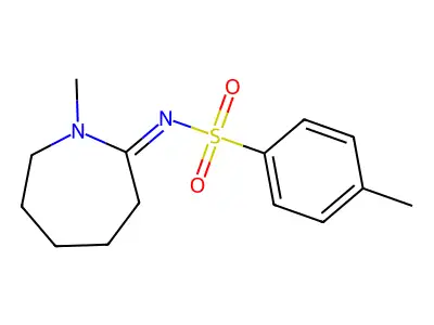 4-methyl-N-(1-methylazepan-2-ylidene)benzenesulfonamide structure