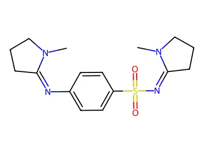 N,N-Bis(1-methyl-2-pyrrolidinylidene)sulfanilamide structure