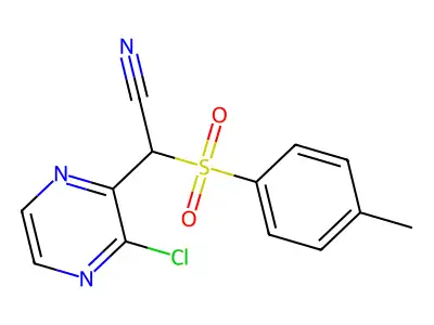 2-(3-Chloropyrazin-2-yl)-2-tosylacetonitrile structure