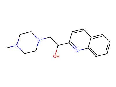 2-Quinolinemethanol, alpha-((4-methyl-1-piperazinyl)methyl)- structure