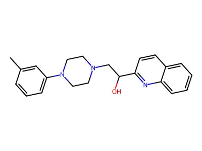 2-Quinolinemethanol, alpha-((4-(3-methylphenyl)-1-piperazinyl)methyl)- structure