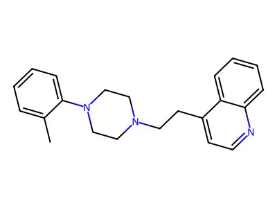 Quinoline, 4-(2-(4-(2-methylphenyl)-1-piperazinyl)ethyl)- structure