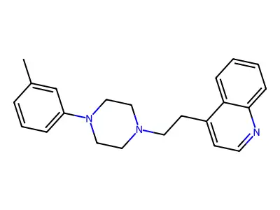 Quinoline, 4-(2-(4-(3-methylphenyl)-1-piperazinyl)ethyl)- structure