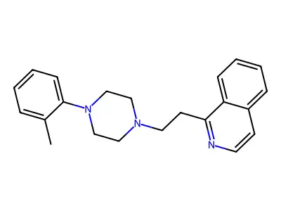 Isoquinoline, 1-(2-(4-(2-methylphenyl)-1-piperazinyl)ethyl)- structure