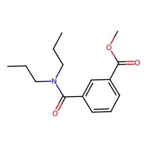 Benzoic acid, 3-((dipropylamino)carbonyl)-, methyl ester structure