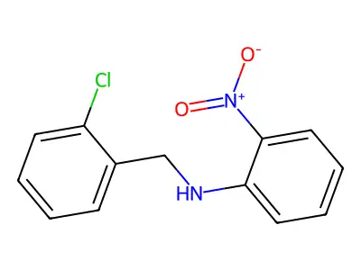 N-[(2-chlorophenyl)methyl]-2-nitroaniline structure