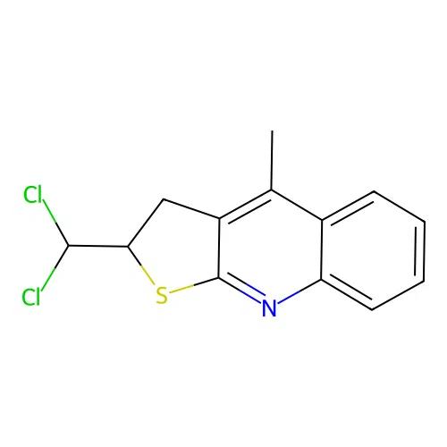 2-(Dichloromethyl)-4-methyl-2,3-dihydrothieno[2,3-b]quinoline structure