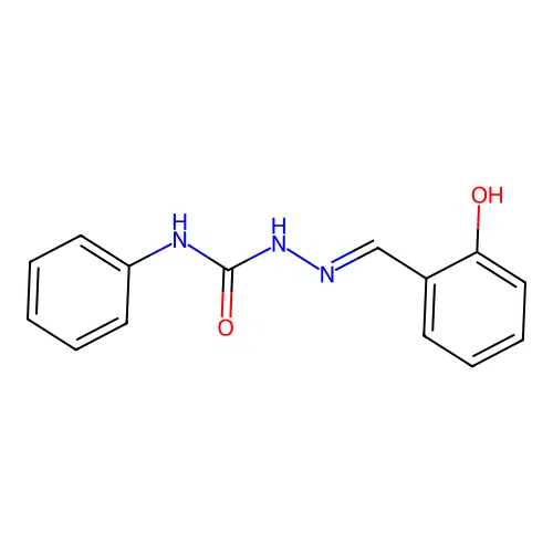 2-[(E)-(2-hydroxyphenyl)methylidene]-N-phenyl-1-hydrazinecarboxamide structure