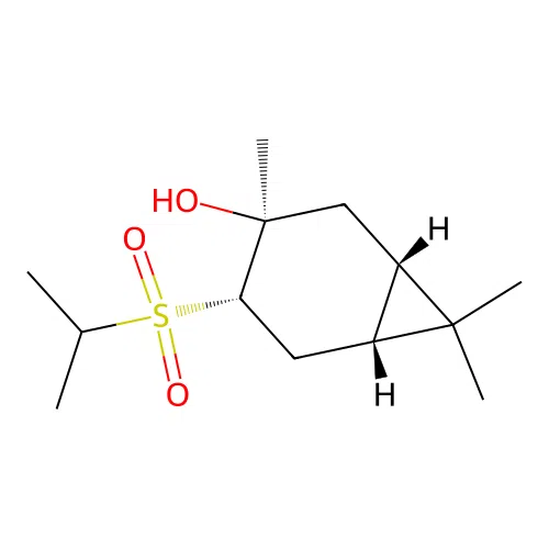 (1S,3S,4S,6R)-4-(isopropylsulfonyl)-3,7,7-trimethylbicyclo[4.1.0]heptan-3-ol structure