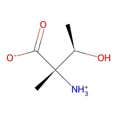 (2S,3R)-2-azaniumyl-3-hydroxy-2-methylbutanoate structure