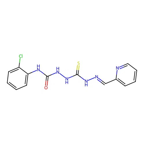 Carbonothioic dihydrazide, N''-(((2-chlorophenyl)amino)carbonyl)-N'''-((1E)-2-pyridinylmethylene)- structure