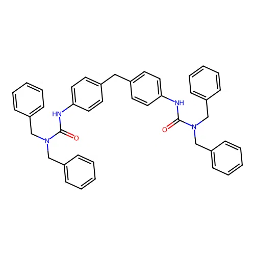 N,N-dibenzyl-N'-[4-(4-{[(dibenzylamino)carbonyl]amino}benzyl)phenyl]urea structure