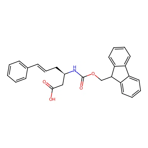Fmoc-(R)-3-amino-(6-phenyl)-5-hexenoic acid structure