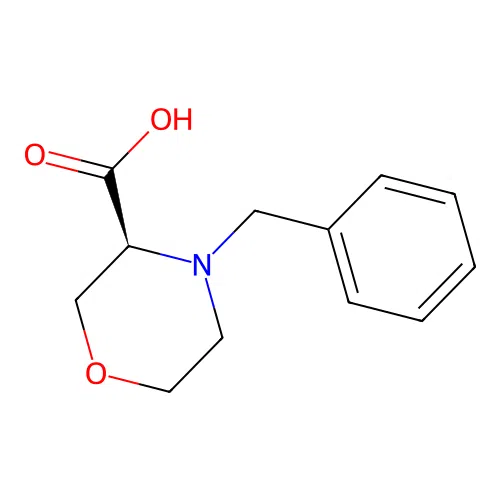 (S)-4-Benzyl-3-morpholinecarboxylic acid structure