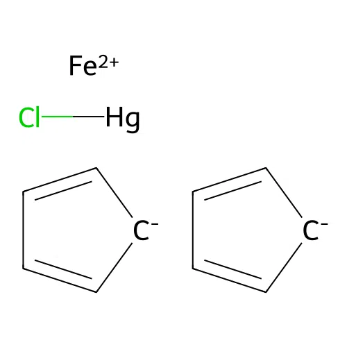 Ferrocene, (chloromercurio)- structure
