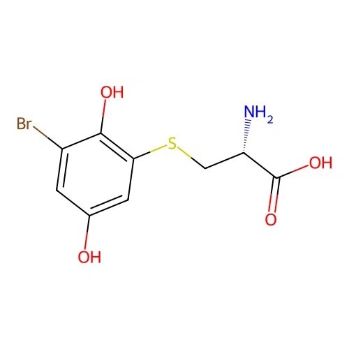 2-bromo-6-cystein-S-ylhydroquinone structure