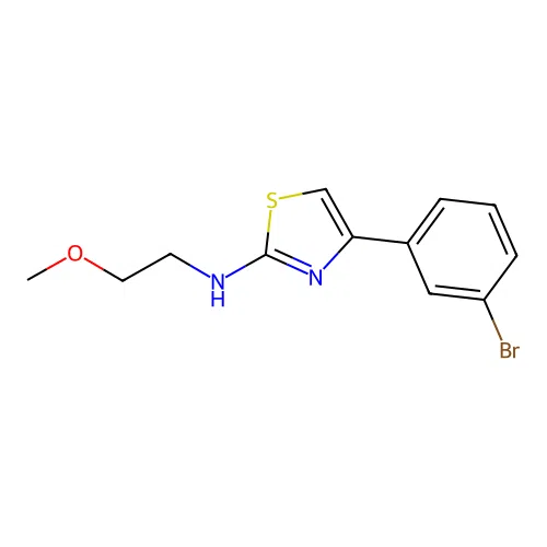 4-(3-bromophenyl)-N-(2-methoxyethyl)-1,3-thiazol-2-amine structure